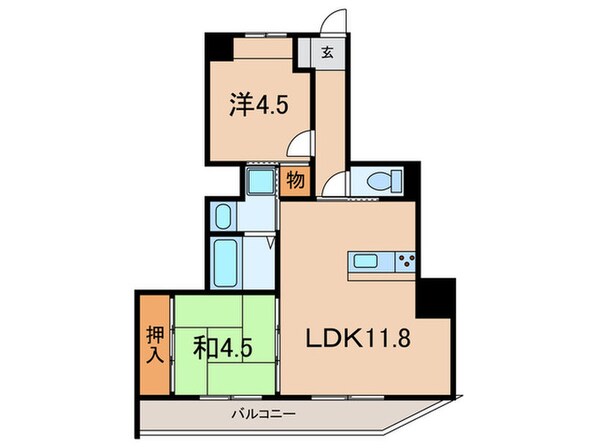 ドルチェ東灘（1004）の物件間取画像